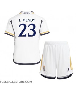 Günstige Real Madrid Ferland Mendy #23 Heimtrikotsatz Kinder 2023-24 Kurzarm (+ Kurze Hosen)
